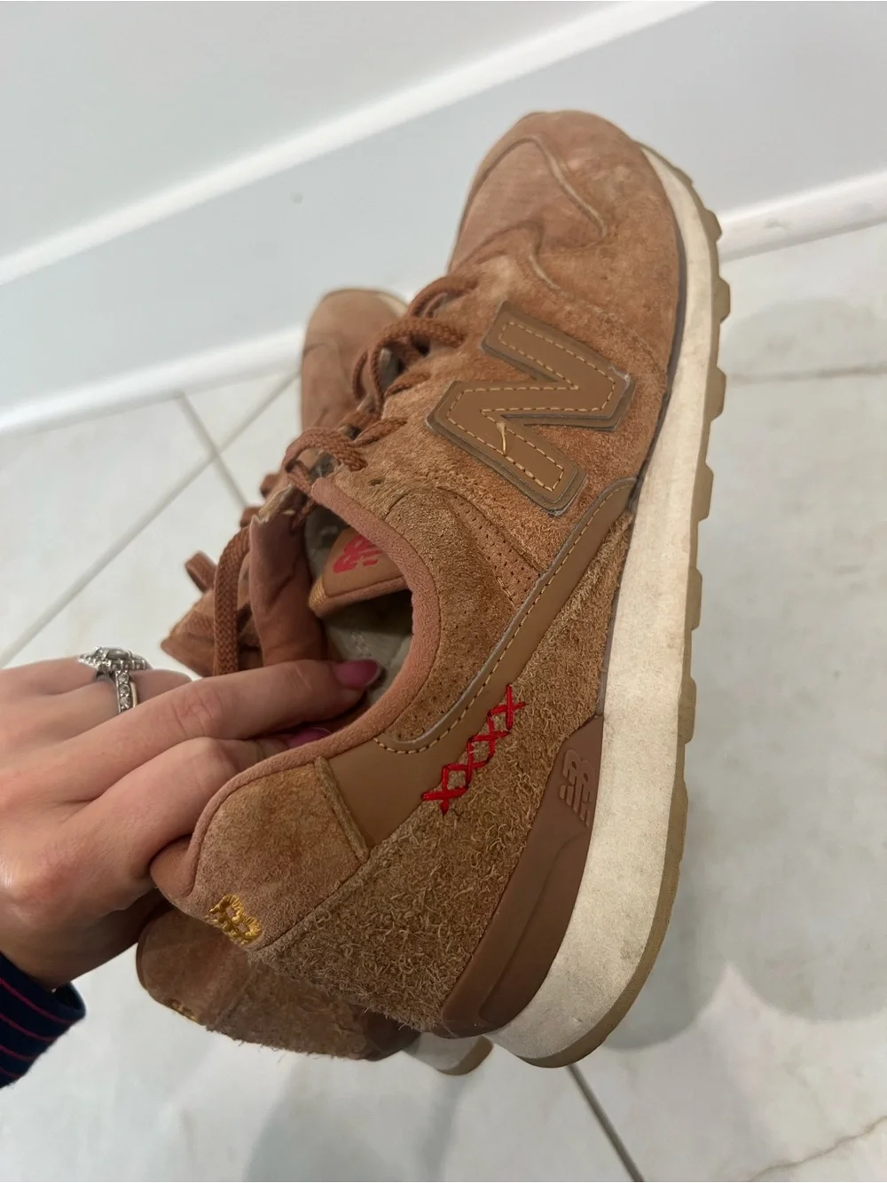 New Balance Rust 696 Folk Festival Sneakers Size 8 US